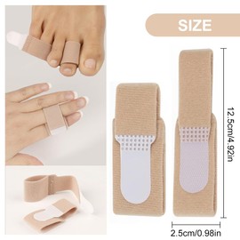 Jitnga Pack of 4 Hammer Toe Correction, Toe Protection Toe Separators, Toe Corrector Bandages for Correcting Hammer Toes, Broken Toes, Crooked Toes and Overlapping Toes