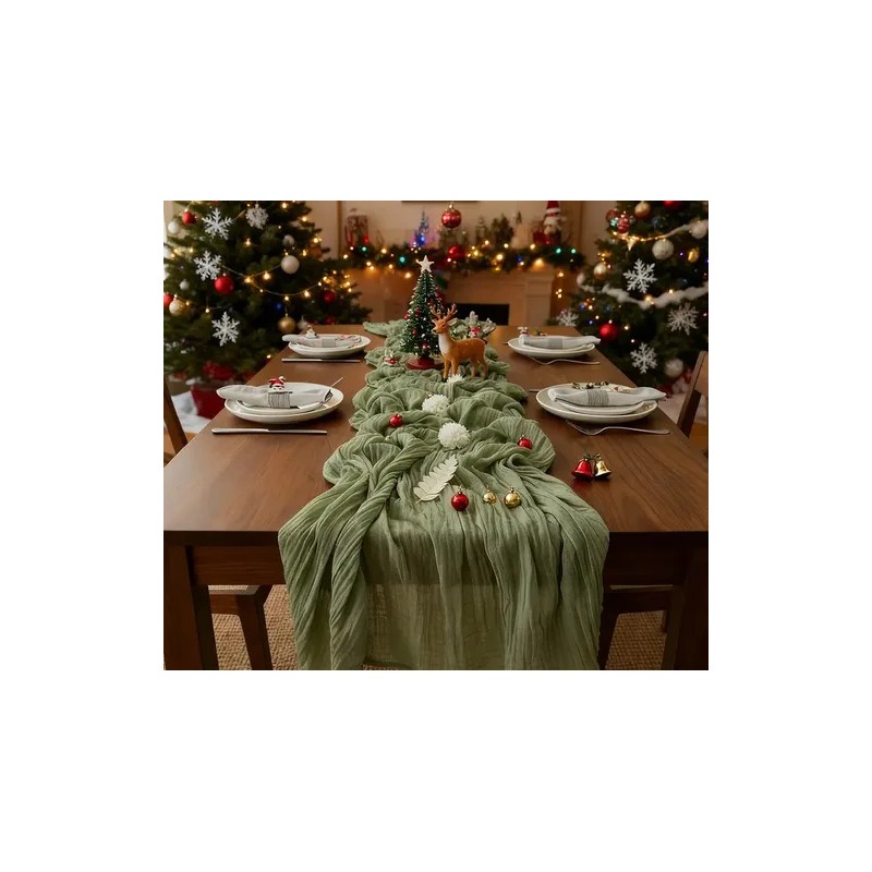 Caminos De Mesa Gasa Elegante Boho Decoración De Mesa Y