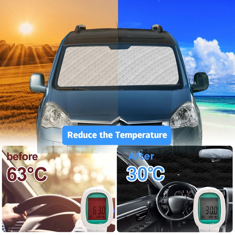 Auto Fensterblenden Kompatibel mit Citroen Berlingo XLWB 2018-2025, 10pcs Fenster