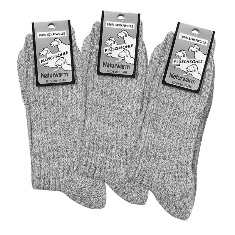 Wowerat Health Socks Pack of 3 with Plush Sole 100%