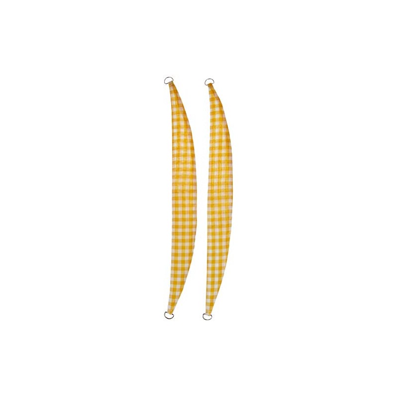 Sunflower Pencil Pleat Headed Kitchen Curtains and Tiebacks, Yellow/White, 46