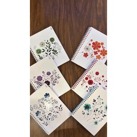 Cuaderno Profesional Floral 6 Pzas Pasta Dura 100h                                                                                                    
