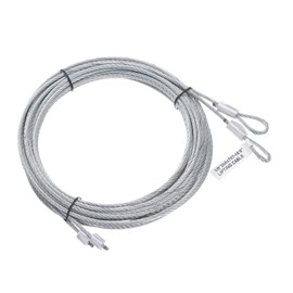 uxcell 2 Pcs 15.6ft Garage Door Cable 3mm Diameter Torsion Spring Wire Cable for 14ft Garage Door, Galvanized Steel