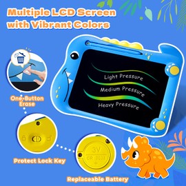 LCD Writing Tablet for Kids,Dinosaur Toys for Boys,Doodle Pad Drawing tablet for Kids 3+ Year Old,Drawing pad for Ages 2-4 5-7 6-8 9 8-12 Years Old Boys Girls Christmas Birthday Gifts