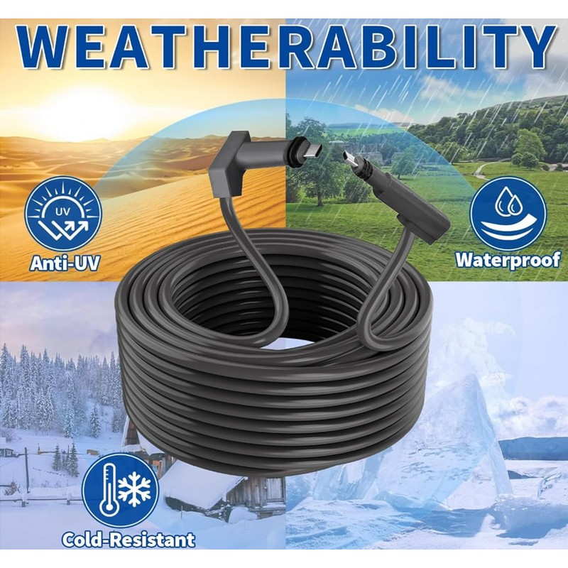 Starlink 100FT Cable V2 for Rectangular Satellite Dish & Router,