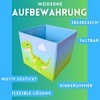 TE-Trend Dinosaur Motif Yellow Shelf Storage Box Children's Room Folding
