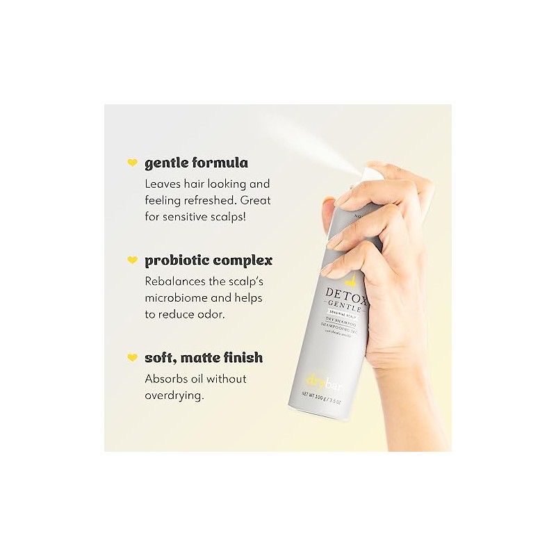 Drybar Detox Gentle Shampoo en Seco para Cuero Cabelludo Sensible,
