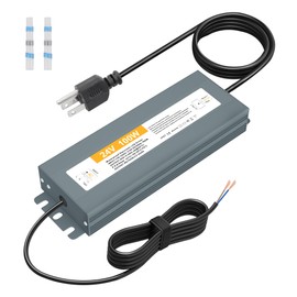 10.8FT LED Power Supply 24V LED Driver 100W 110V-240V AC to DC 24V Low Voltage Transformer Ultra Thin 24Volt Power Supply Adapter with 3-Prong Plug IP68 Waterproof for Outdoor LED Light Monitor