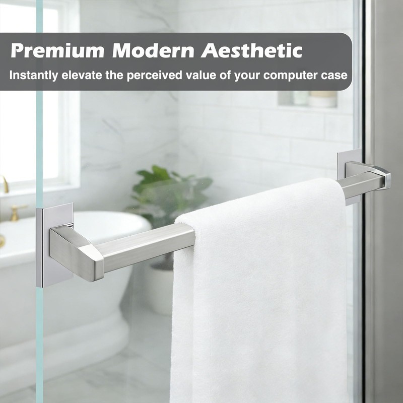 Solid Aluminum Shower Door Bar Brackets for Alumax Basco, Replaces