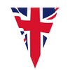 Unique 28794 Bunting Banner-3.65 m-Union Jack Patriotic Party-1 Count (Pack