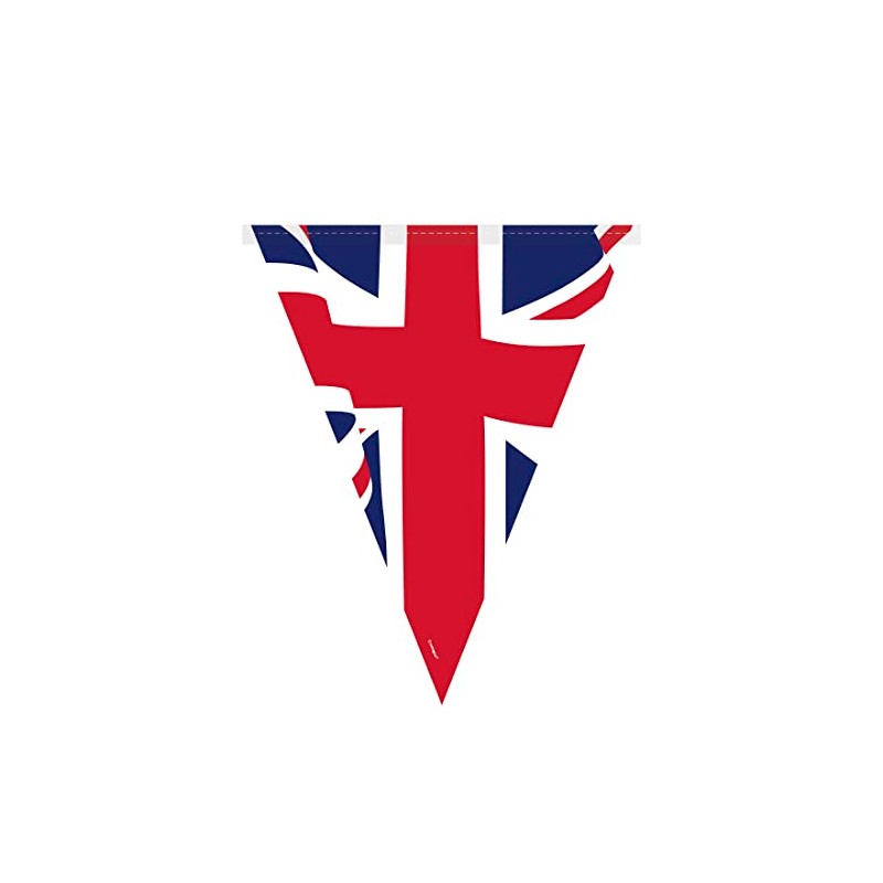Unique 28794 Bunting Banner-3.65 m-Union Jack Patriotic Party-1 Count (Pack