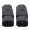 2Pcs IEC320 C14 to IEC320 C21 Power Adapter IEC320 C14