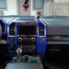 Keptrim for F150 Blue Central Console Air Conditioner Panel Trim