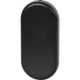 FSB 0 17 1757 00000 8120 Blind Rosette Oval Blind Cylinder Rosette Concealed Screwed Aluminium Jet Black 171757, Silver