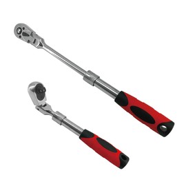 MacWork 1/2-Inch Drive Telescoping Ratchet, 72 Teeth Quick-Release, Reversible Flex Head, 1 Pack