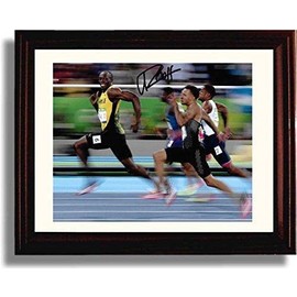 Usain Bolt The Smile Autograph Promo Print - Framed Print