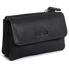 Real Leather Flapover Coin & Card Purse – RFID-Blocking Small Wallet for Women with Zip | Credit Card Size |SADDLER