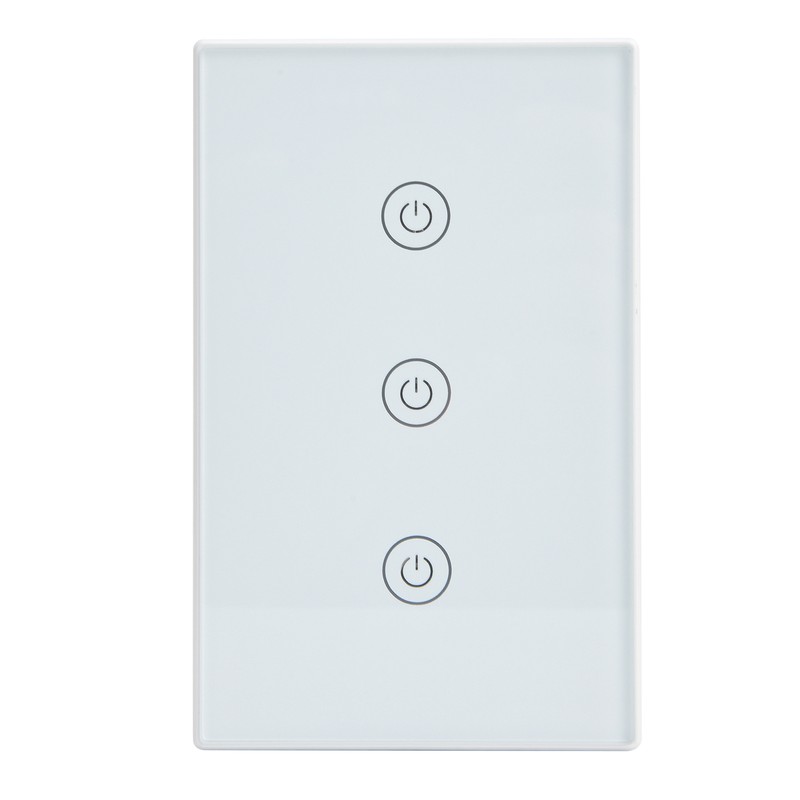 3 Gang Smart Touch Switch Glass Panel Voice APP Remote