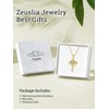 Gold Cross Necklace for Women Sterling Silver Cross with Crown