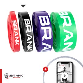 BRANK SPORTS Elastic Black Band for Sports, Strength Training and Fitness | Resistance Band Ideal for Mobility and Support during Pull-Ups, Crossfit or Street Workout (1-Black)