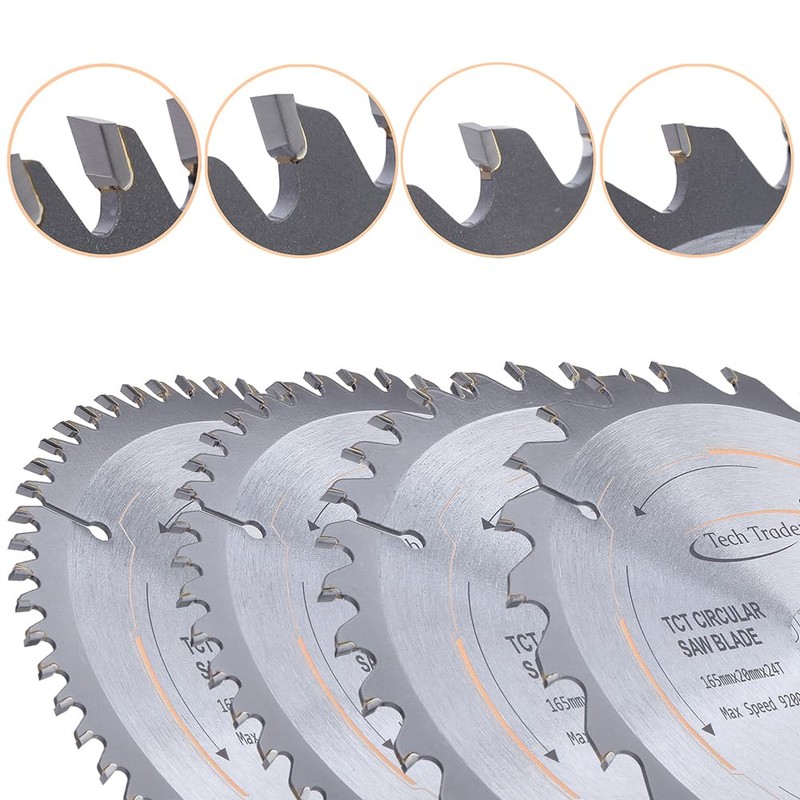 Tech Traders TCT165MX-DSK Circular Wood Saw Blades 165mm x 20mm