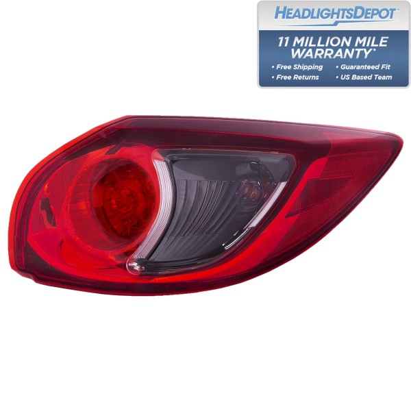 Headlightsdepot Tail Light Right Passenger Fits 2013-2016 Mazda CX5 Outer