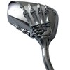 MotorToGo Small 3D Silver Skull Hand Rear Motorcycle Mirrors Compatible