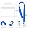 WILLIZTER Clear ID Badge Holder with Lanyard Water Proof Horizontal