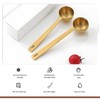 2PCS Gold Finished Stainless Coffee Measuring Spoon, Protein Scoop, Ancient