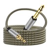 3.5 mm to 6.35 mm Audio Cable 20Ft, Gold-Plated Terminal