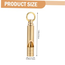 Totority 2Pcs Brass Survival Whistle Keychain Retro Pendant Decor Loud Crisp Sound for Outdoor Sports Emergencies Durable Handmade Brass Design