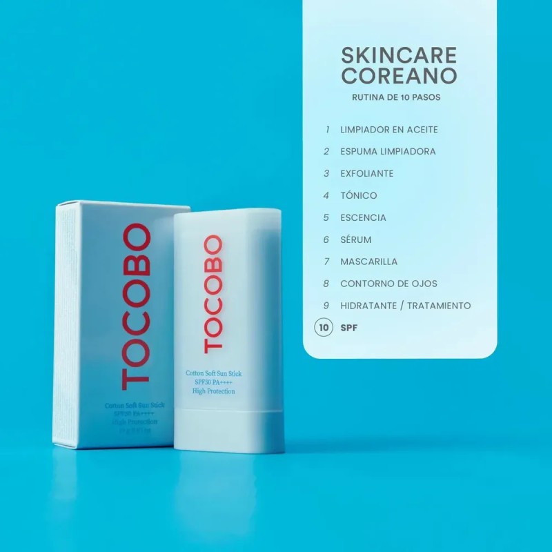 Tocobo Protector Solar Coreano Barra Cotton Sun Stick Spf50+