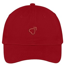 Trendy Apparel Shop Sailor Mars Symbol Embroidered Cap Premium Cotton Dad Hat - Red