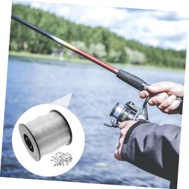 BESPORTBLE 1 Set Nylon Fishing Line Clear Hanging Wire with Aluminum Crimping Sleeves for DIY Crafts and Decorations Durable Versatile Fishing String for All Your Needs