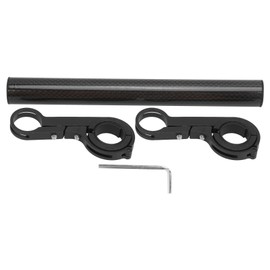 20CM Carbon Tube Bicycle Handlebar Extender Bracket Mount Bike Headlight Mount Bar StandBlack 20CM