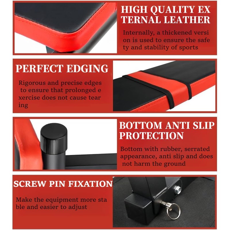 Flat Weight Bench, Multi-Position Bench Press for Full Body Workout,