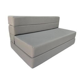Danfuton Twin Lounger Folding Foam Mattress, Foldable Sofa Bed Sit Sleep 6x39x80 Gray