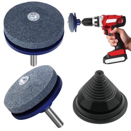 Lawn Mower Blade Sharpener, 2 Pack Mower Blade Sharpener Durable Sharp lawnmower blade sharpener with Blade Balancer for Any Power Drill Hand Drill Most Lawnmowers (Mower blade sharpener-2pcs)