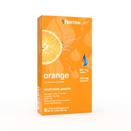NormaLyte Orange - Electrolyte Powder Packets | Clinically Studied Electrolyte Drink Mix | 6 Count Effective Hydration Sticks