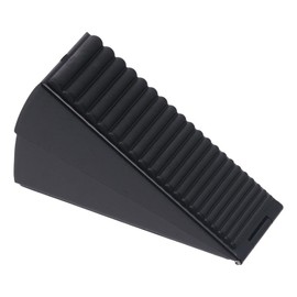 Black Heavy Duty Door Stopper, Stainless Steel Wedge Tall Door Stoppers Non-Slip Adjustable Door Stop for Any Heavy Door
