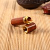 Wooden Toothpick Holder Capsule, Portable Rosewood Case with Screw Connection