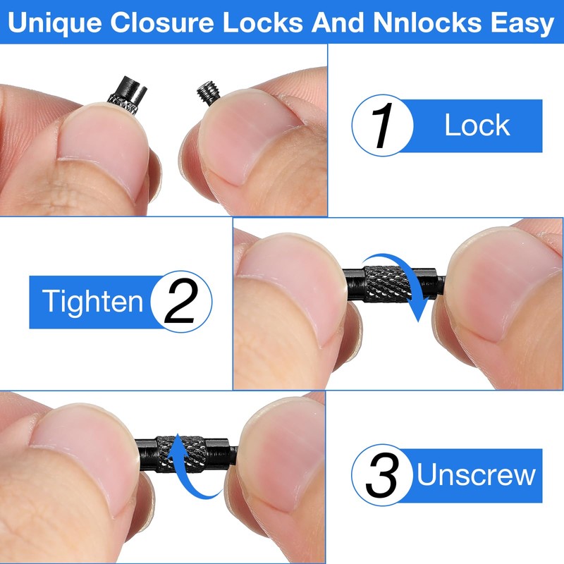 Hotop 150 Pcs Wire Keychain Cable Bulk Stainless Steel Key