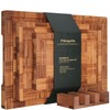 Fibogollo Bamboo Cutting Boards for Kitchen,Chopping Boards Set with Juice