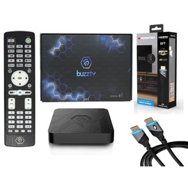 BuzzTV Essentials E1-2GB RAM 8GB Storage - Latest Graphics Processor - Dual Band WiFi with Bonus Monster HDMI Cable 4K HDR 6ft / 1.8m. Ultra Fast and Easy to use