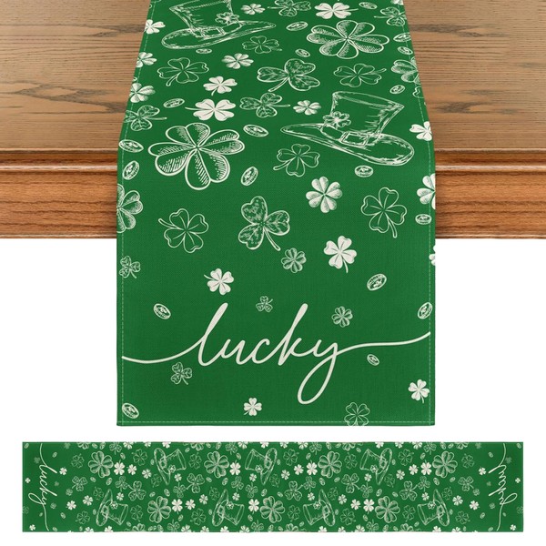 JazSwirl St Patricks Day Table Runner, St Patricks Day Table
