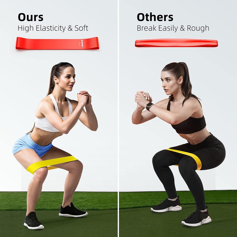 Resistance Bands Set - 5 Exercise Workout Bands for Women