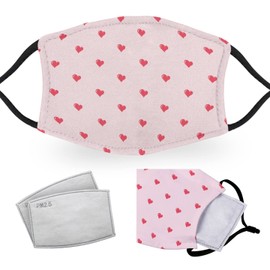 Hearts - Reusable Adult Face Masks - 2 Filters Included