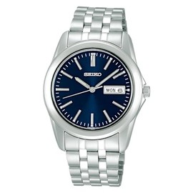 Seiko Selection Men's Quartz Watch, silver/blue, Bracelet Type