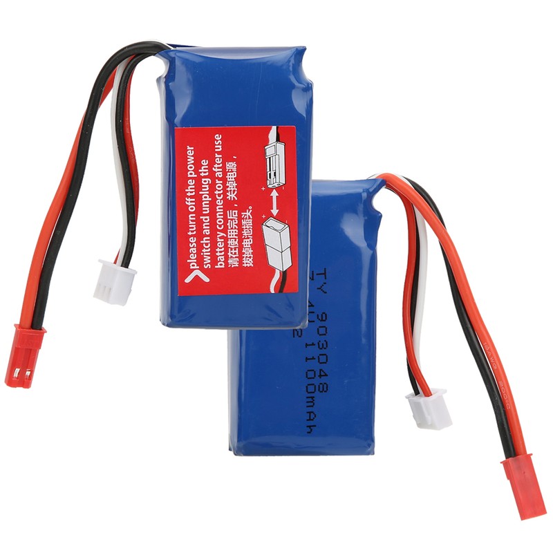 7.4V 1100mAh RC Helicopter Battery with 3-Way Conversion Line Fits
