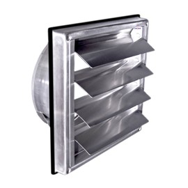 Overpressure Exhaust Grille Stainless Steel DIN 100-150 Stainless Steel Slats Ventilation Grille